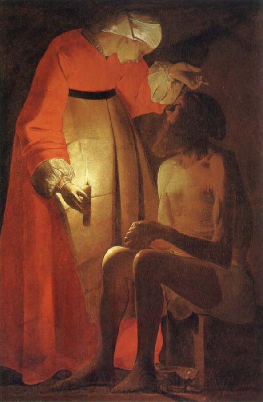 Georges de La Tour Ijob will mock of its woman Spain oil painting art